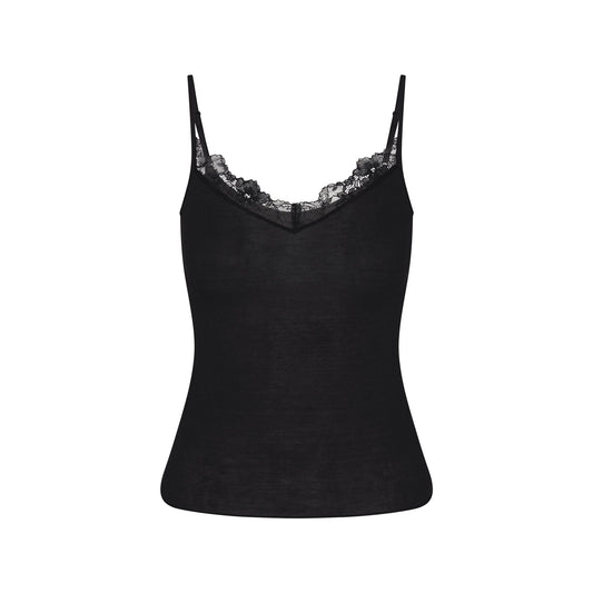 SHEER MODAL LACE CAMI | ONYX