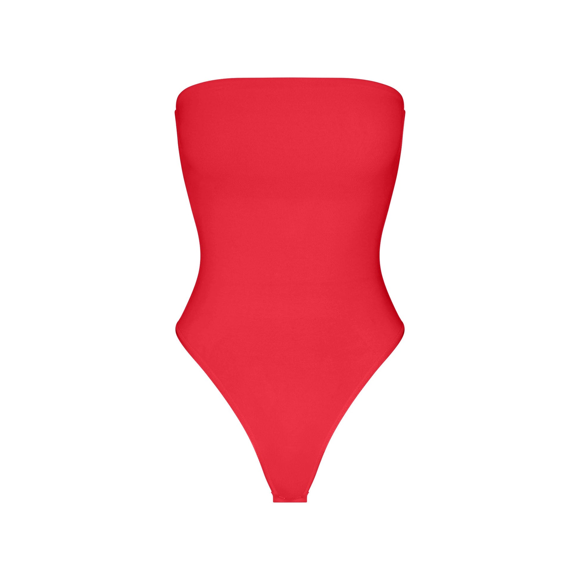 SMOOTH LAYERS STRAPLESS BODYSUIT | CARMINE