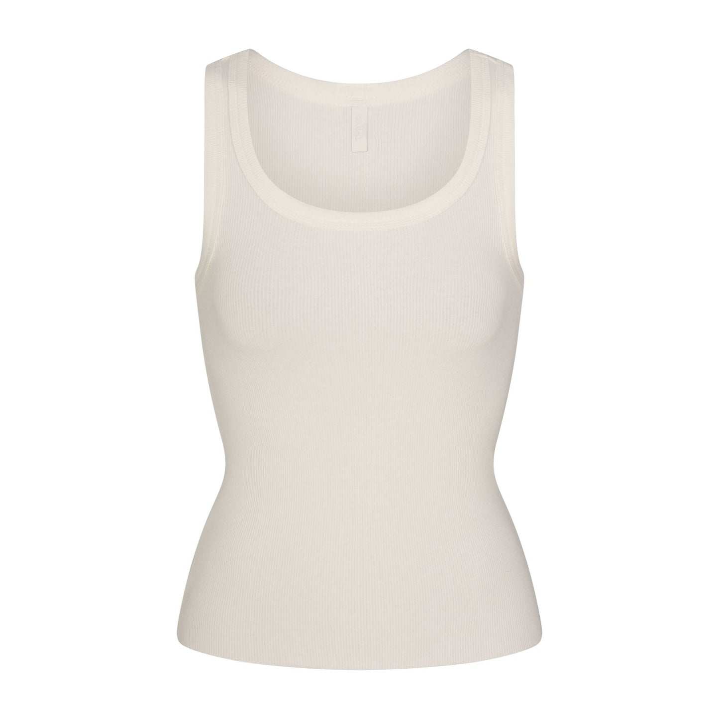 COTTON RIB SCOOP NECK TANK | MARBLE
