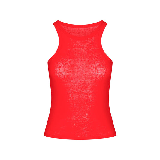 SHEER RIB TANK | CARMINE