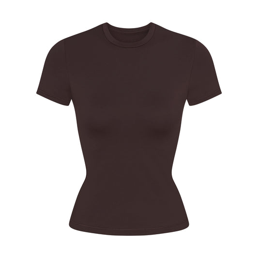 NikeSKIMS MATTE PADDED BABY TEE | DARK SEPIA
