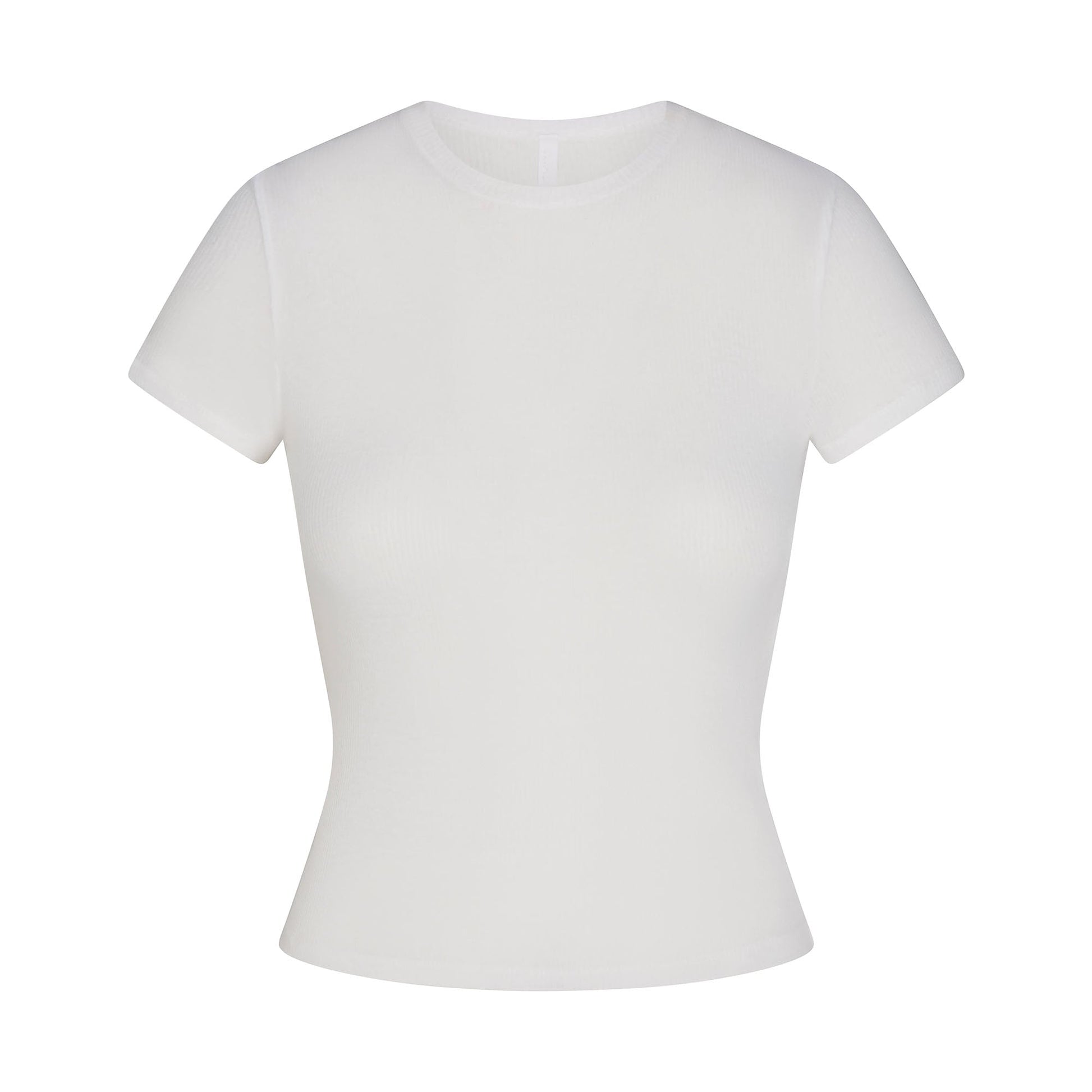 SHEER RIB T-SHIRT | SNOW
