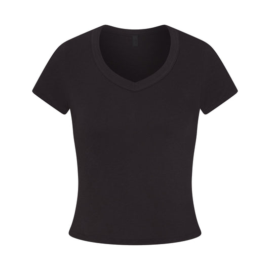 WORN IN JERSEY BABY V NECK TEE | WASHED ONYX