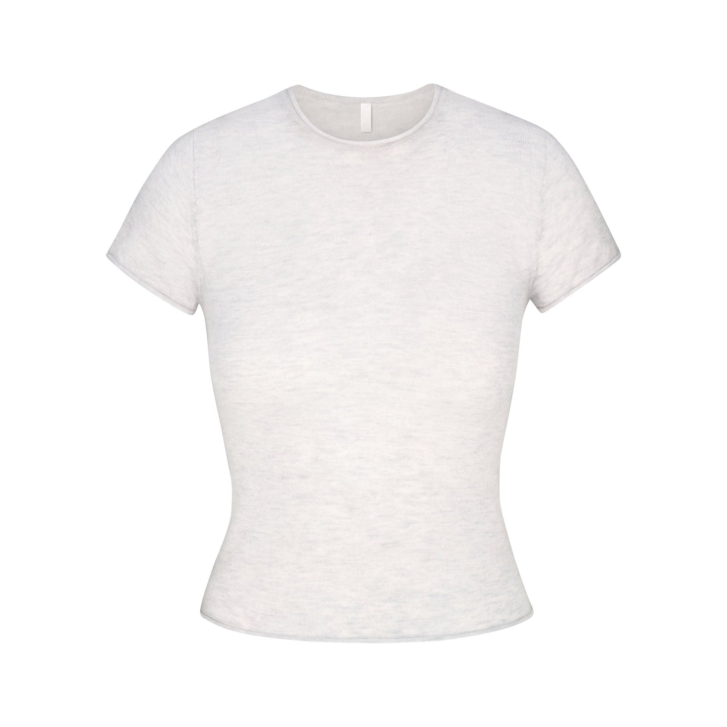 FEATHERWEIGHT CASHMERE TEE | LIGHT HEATHER GREY