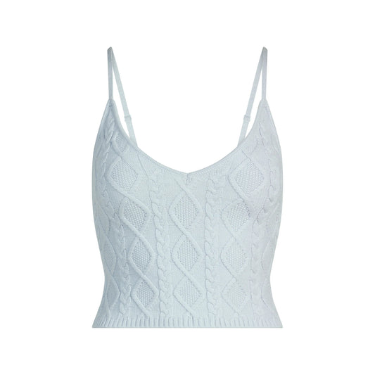 SWEATER KNITS CABLE KNIT CAMI | ZEN BLUE