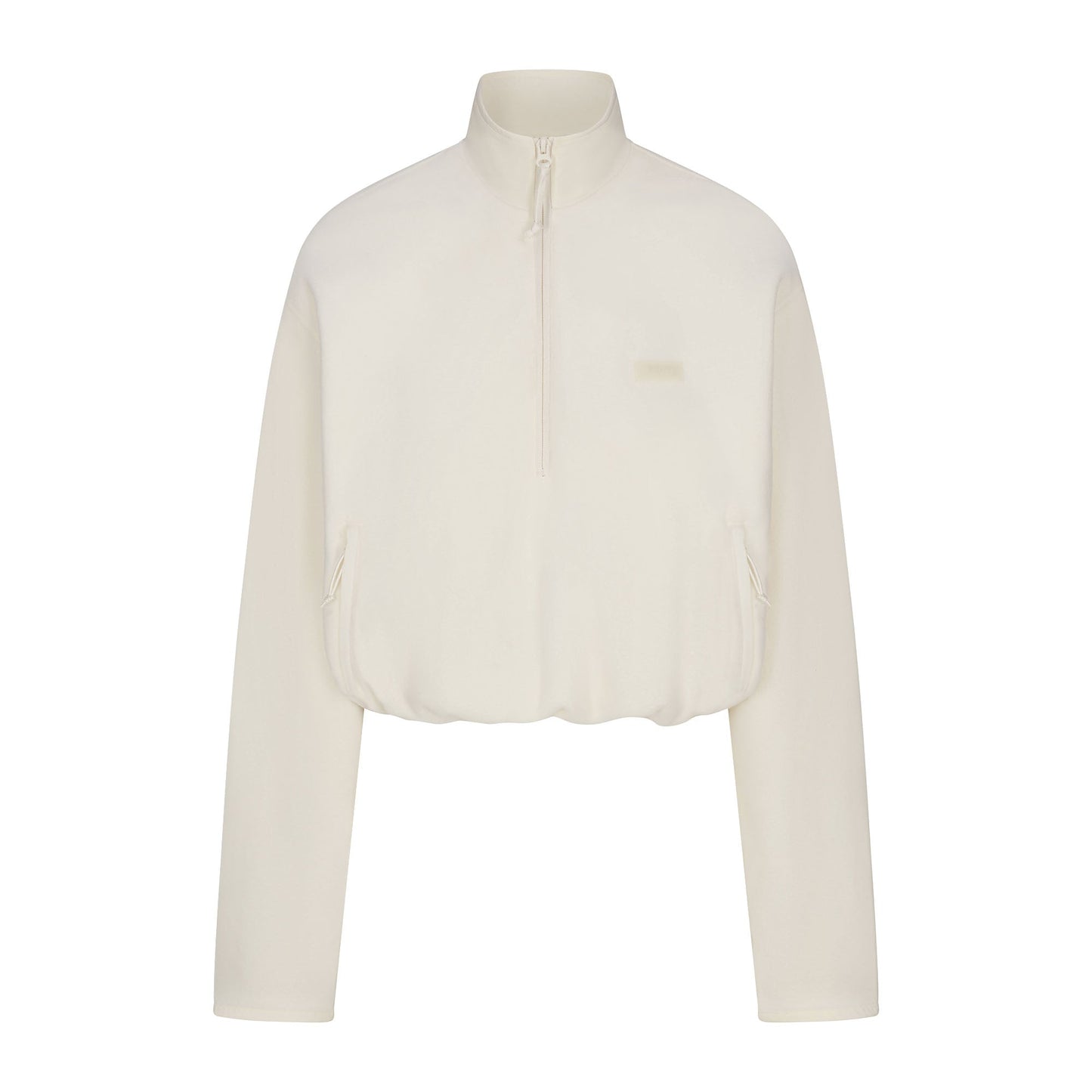 OUTDOOR FLEECE HALF ZIP PULLOVER | ECRU