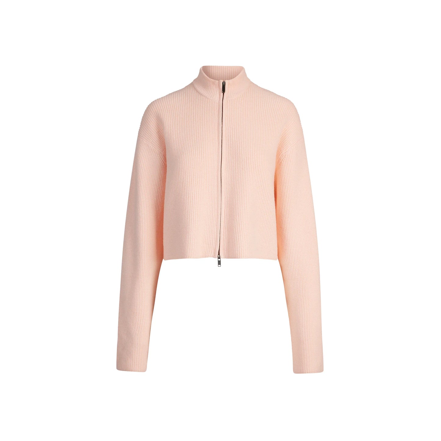 SWEATER KNITS RIBBED MOCK NECK ZIP UP | PRIMROSE