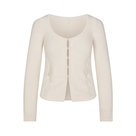 LACE KNIT LONG SLEEVE CARDIGAN | SUGAR