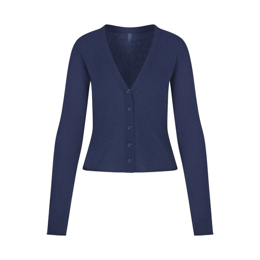 FEATHERWEIGHT CASHMERE CARDIGAN | INDIGO