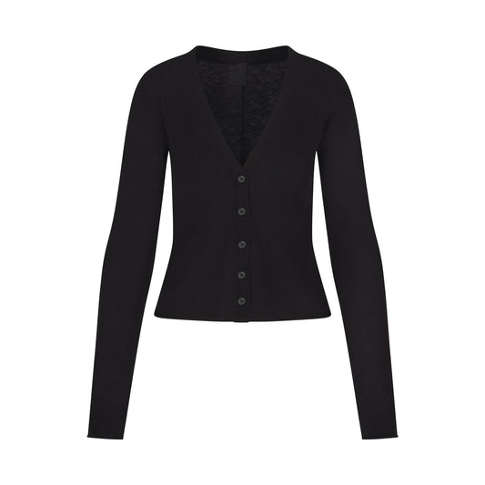 FEATHERWEIGHT CASHMERE CARDIGAN | ONYX