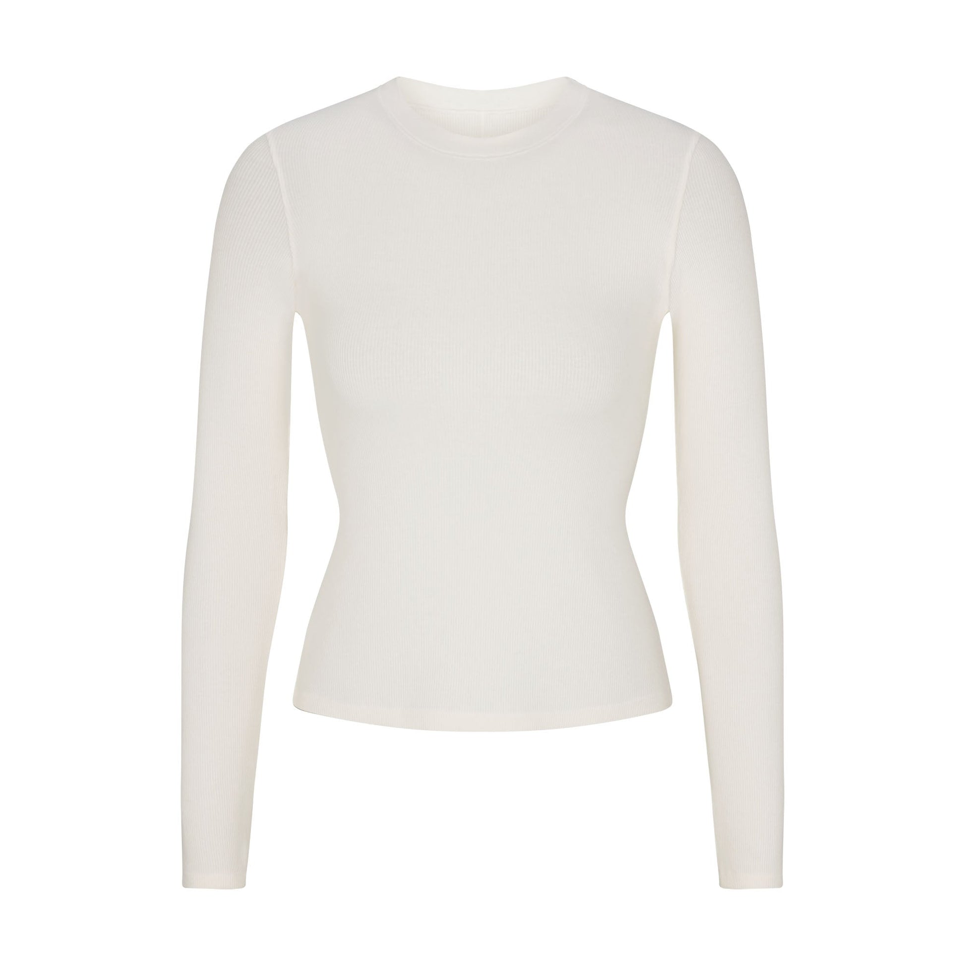 COTTON RIB LONG SLEEVE T-SHIRT | MARBLE