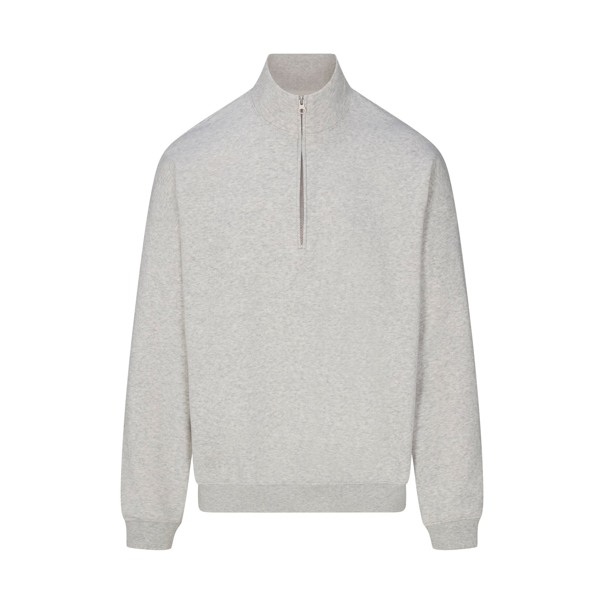 FLEECE LOUNGE MENS RELAXED QUARTER ZIP | LIGHT HEATHER GREY