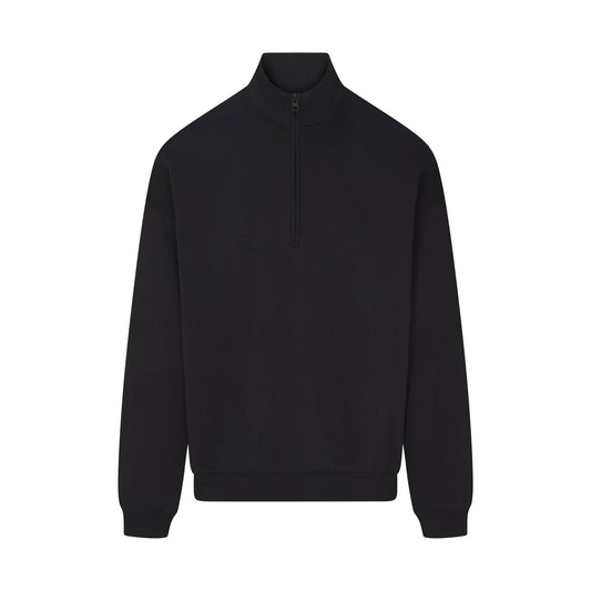 FLEECE LOUNGE MENS RELAXED QUARTER ZIP | WASHED ONYX
