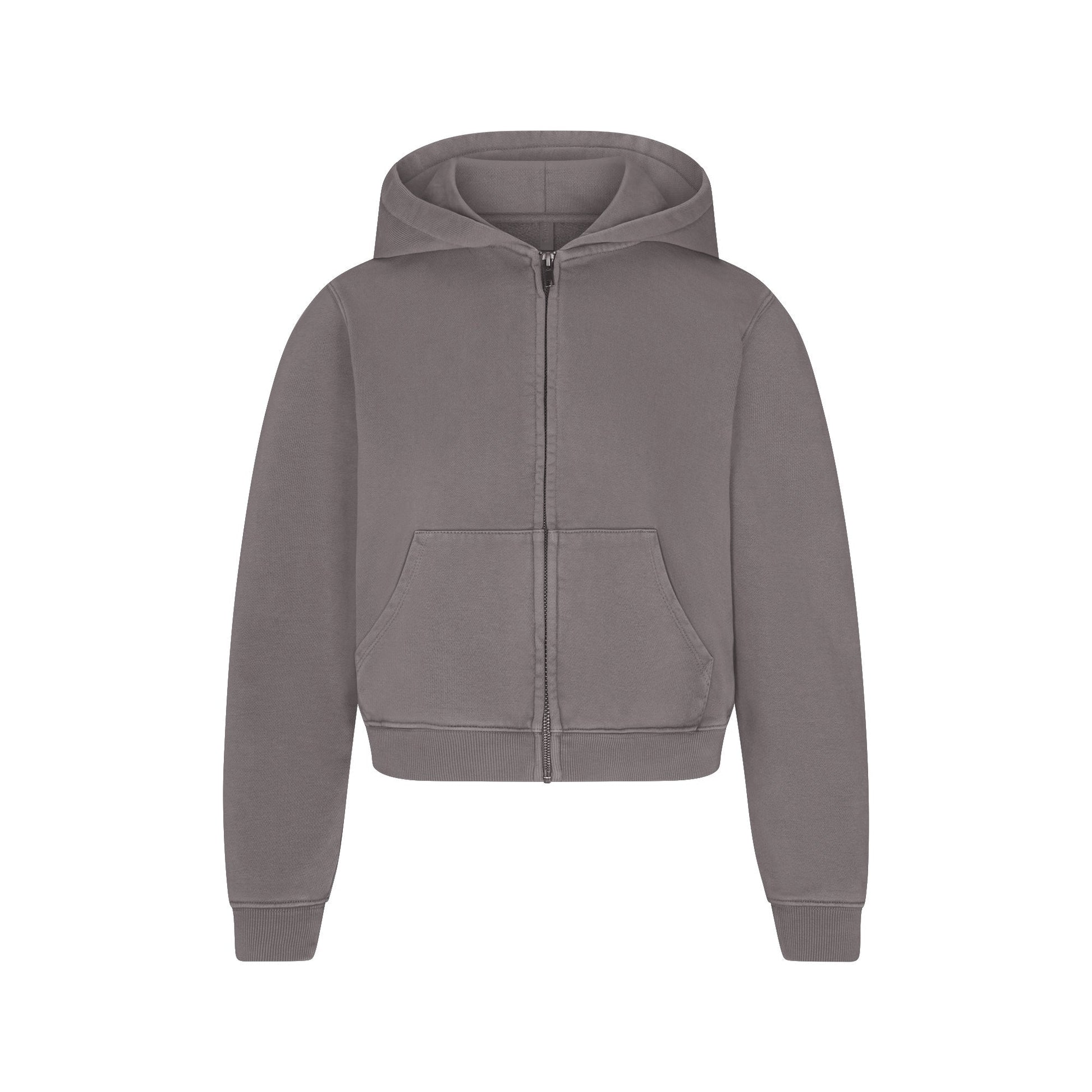 BOYFRIEND FLEECE ZIP UP HOODIE | SHADOW