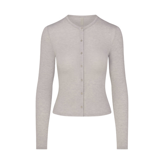 SHEER MODAL CARDIGAN | HEATHER GREY