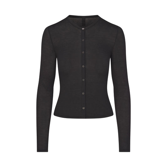 SHEER MODAL CARDIGAN | ONYX
