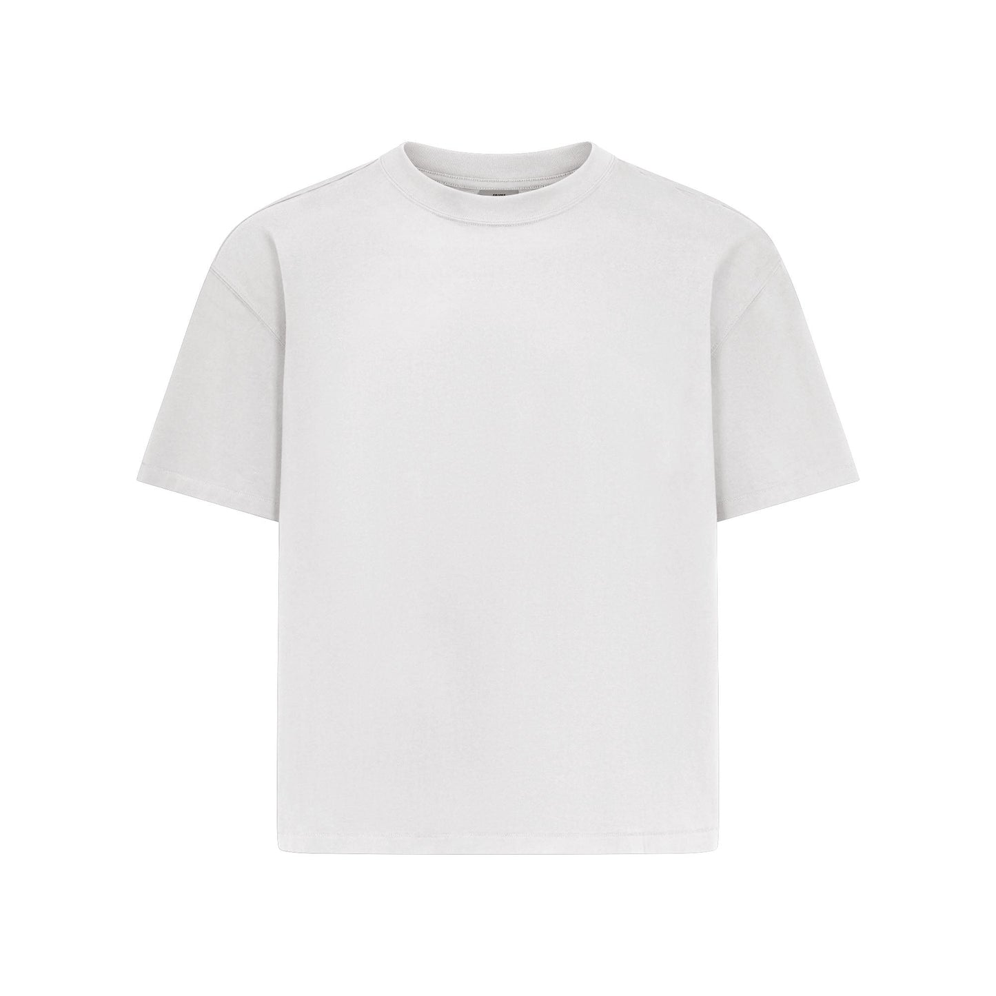 HEAVYWEIGHT COTTON MENS RELAXED CROPPED CREWNECK | CHALK