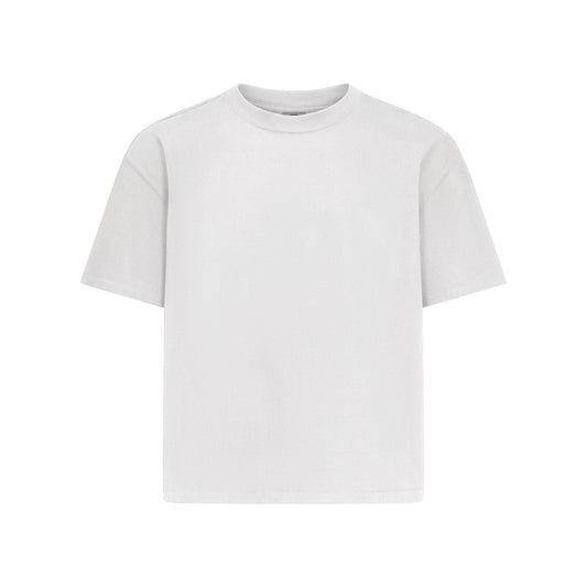 HEAVYWEIGHT COTTON MENS RELAXED CROPPED CREWNECK | CHALK
