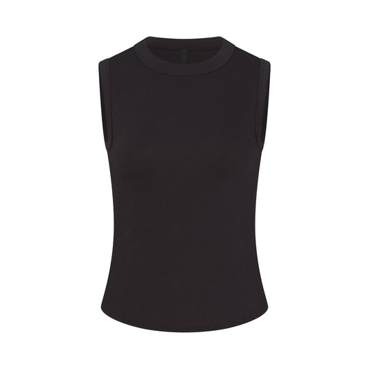 WORN IN JERSEY HIGH CREW TANK | WASHED ONYX