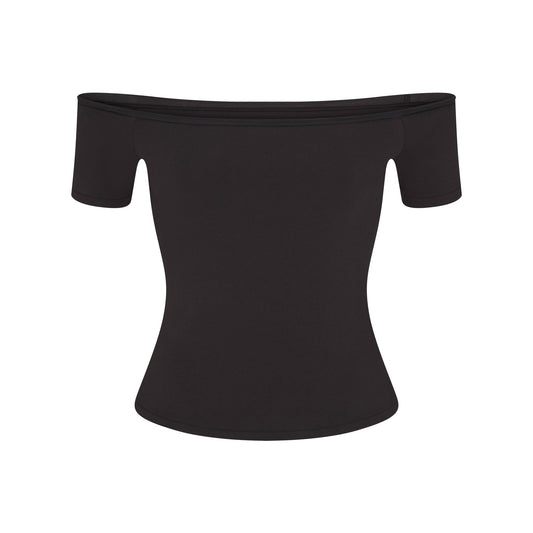 COTTON JERSEY OFF THE SHOULDER TOP | SOOT