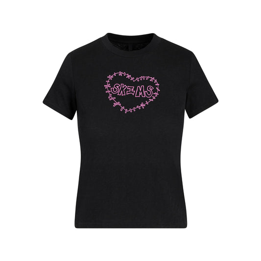 WORN IN JERSEY T-SHIRT | WASHED ONYX SKIMS HEART