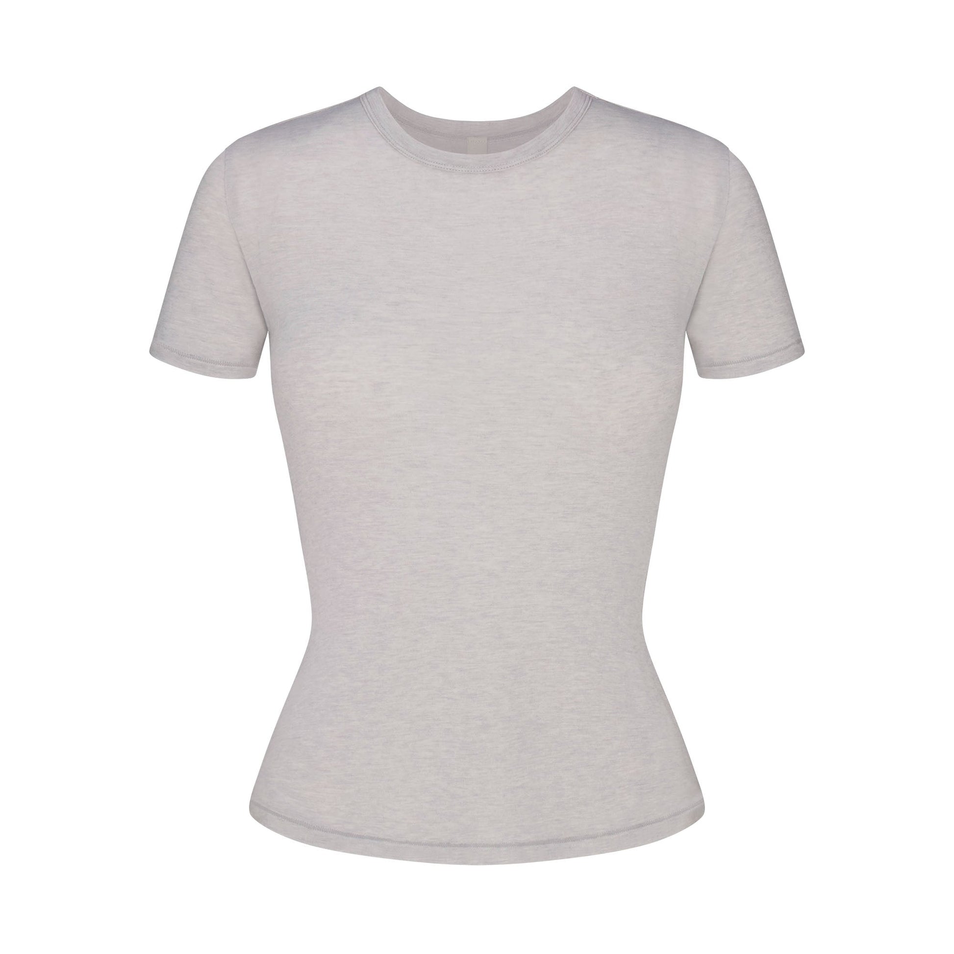 SHEER MODAL LONG T-SHIRT | HEATHER GREY
