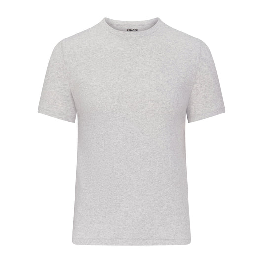 SKIMS COTTON RIB MENS T-SHIRT | LIGHT HEATHER GREY