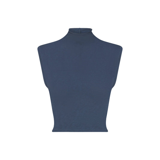 WORN IN JERSEY MOCK NECK TANK | INDIGO
