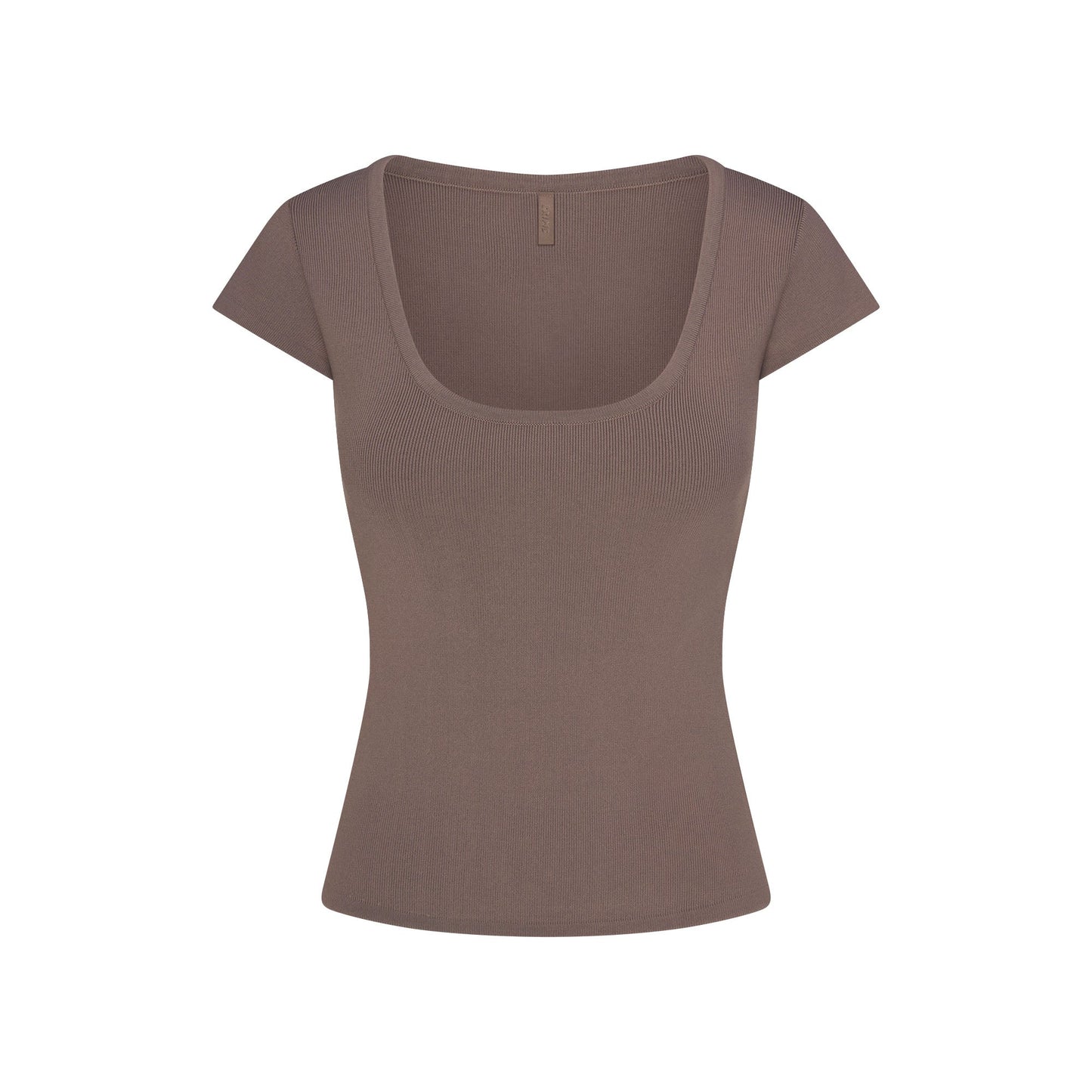 REFINED KNIT SCOOP NECK TOP | AMETHYST