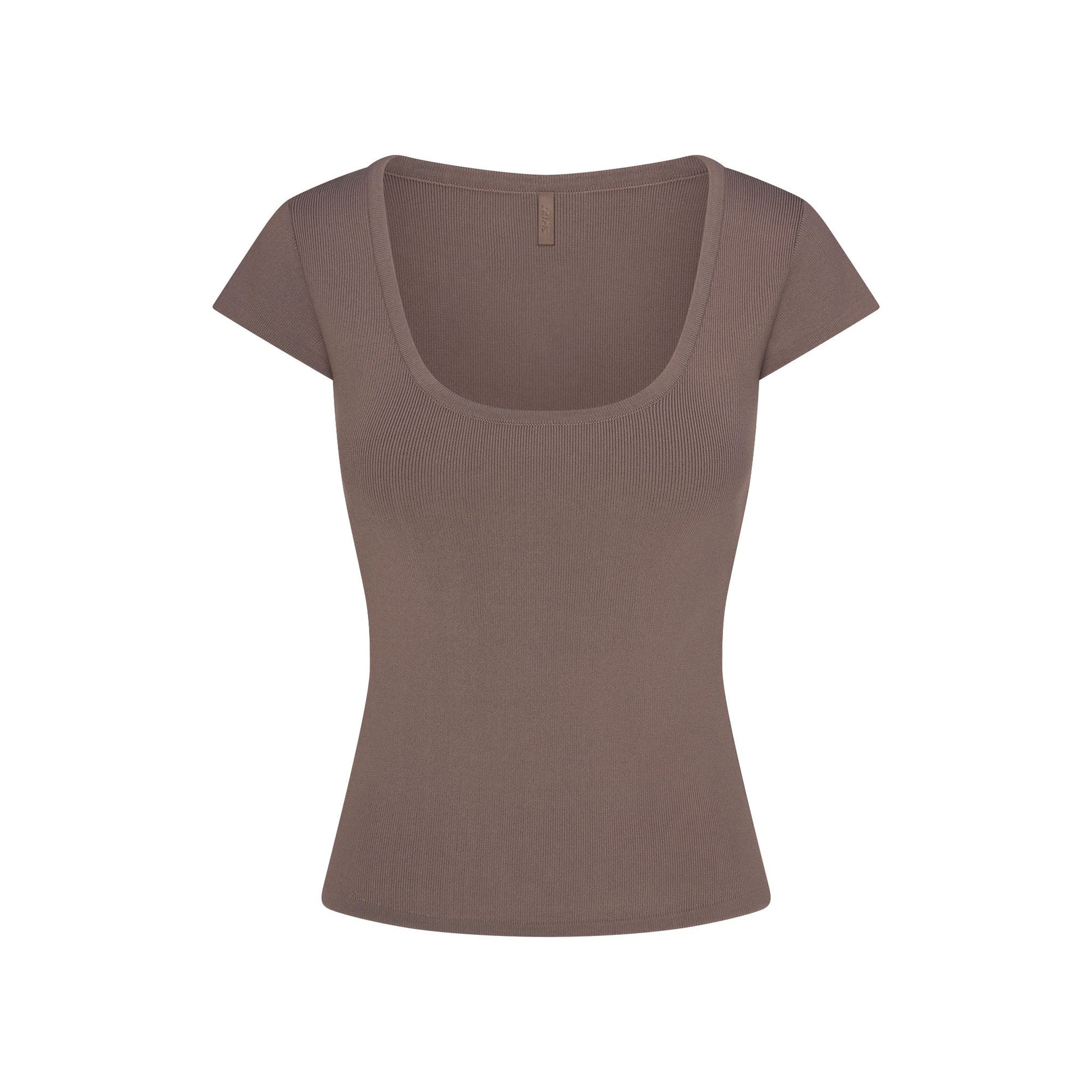 REFINED KNIT SCOOP NECK TOP | AMETHYST