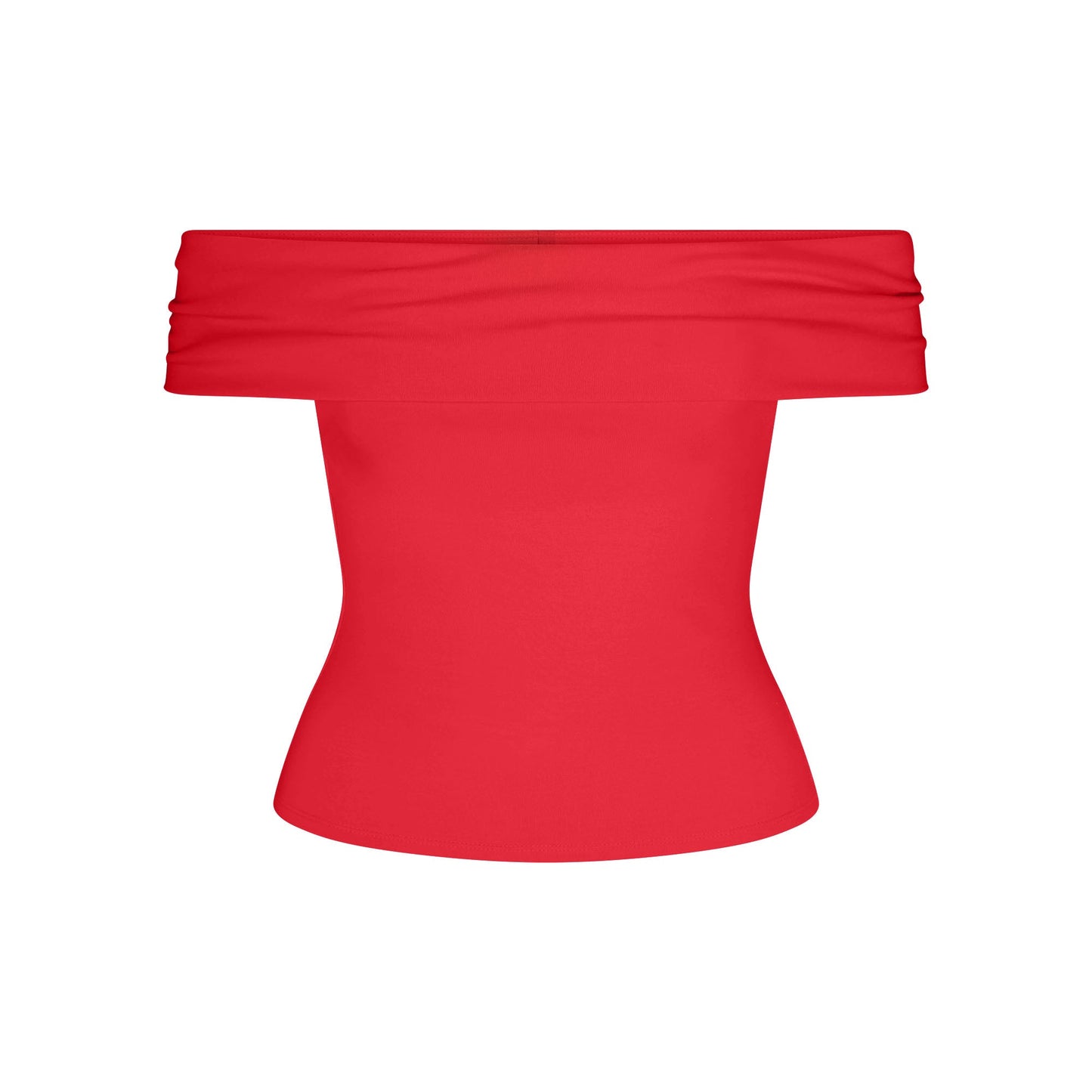 SMOOTH LAYERS ASYMMETRICAL OFF THE SHOULDER TOP | CARMINE