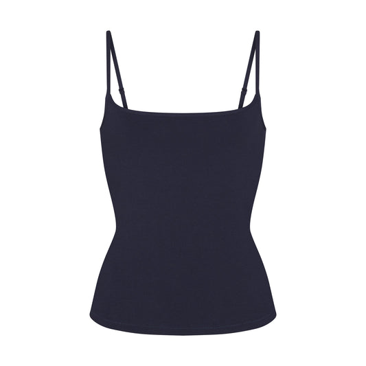 COTTON JERSEY SCOOP NECK CAMI | NAVY