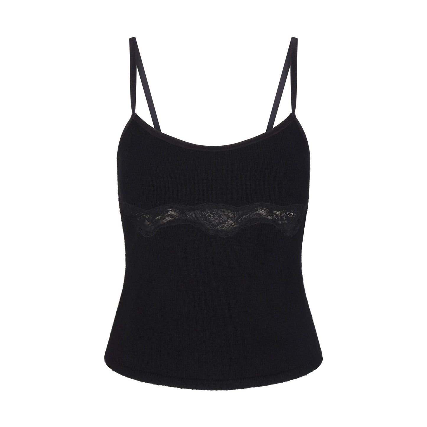LACE KNIT TANK | OBSIDIAN