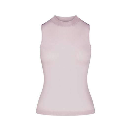 SLINKY KNIT MOCK NECK TANK | IRIS MICA
