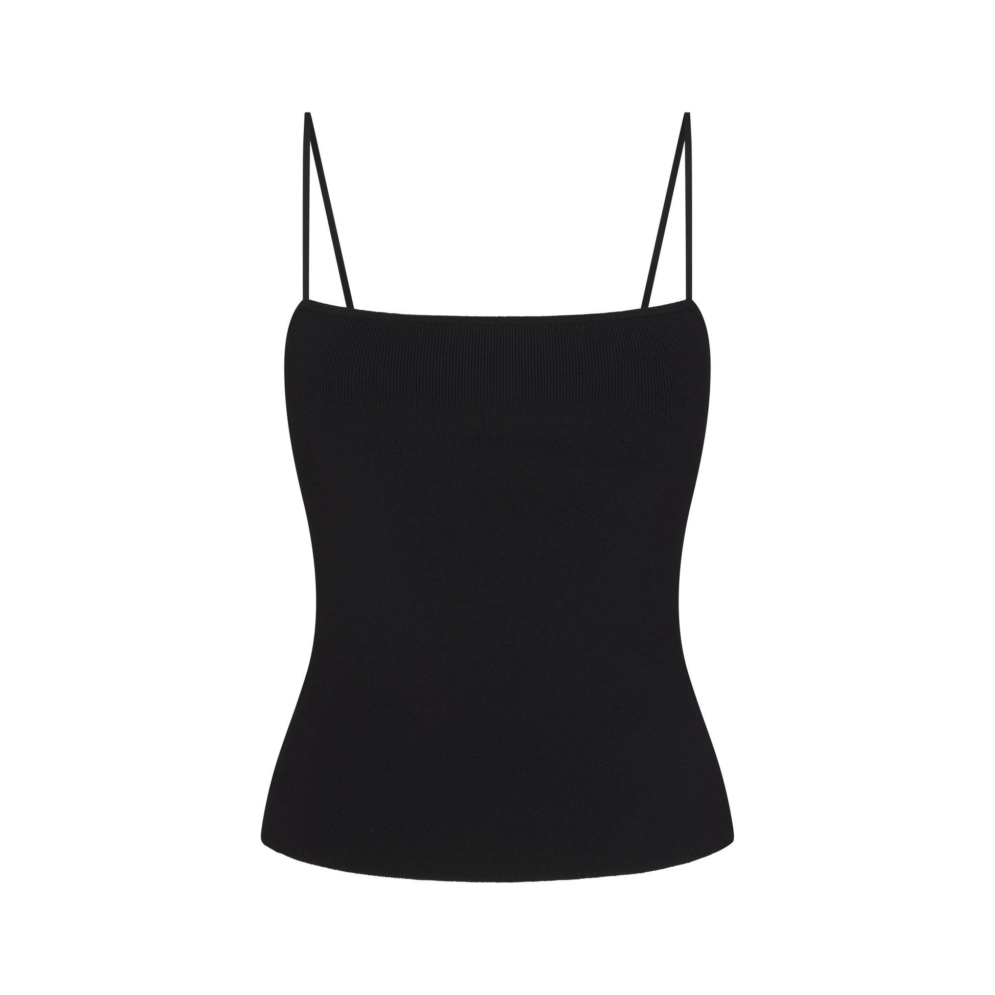 REFINED KNIT CAMI | OBSIDIAN