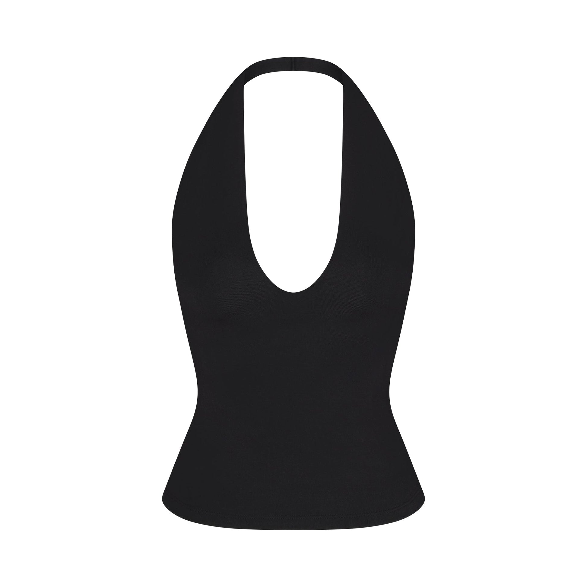 SMOOTH LAYERS HALTER TOP | OBSIDIAN