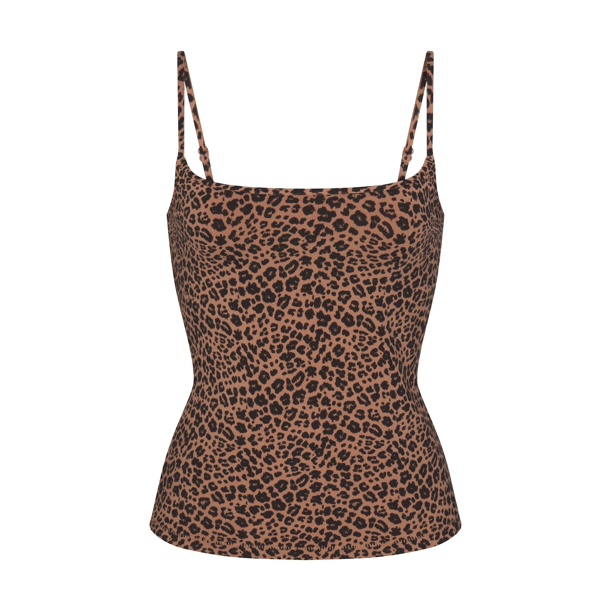 COTTON JERSEY SCOOP NECK CAMI | SIENNA NATURAL LEOPARD