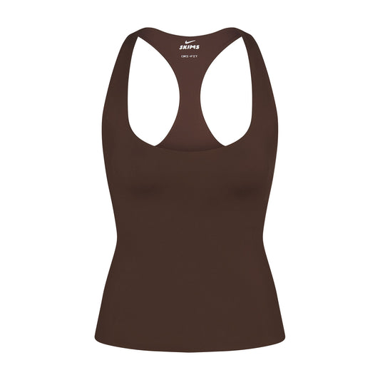 NikeSKIMS MATTE RACER BACK TANK | DARK SEPIA
