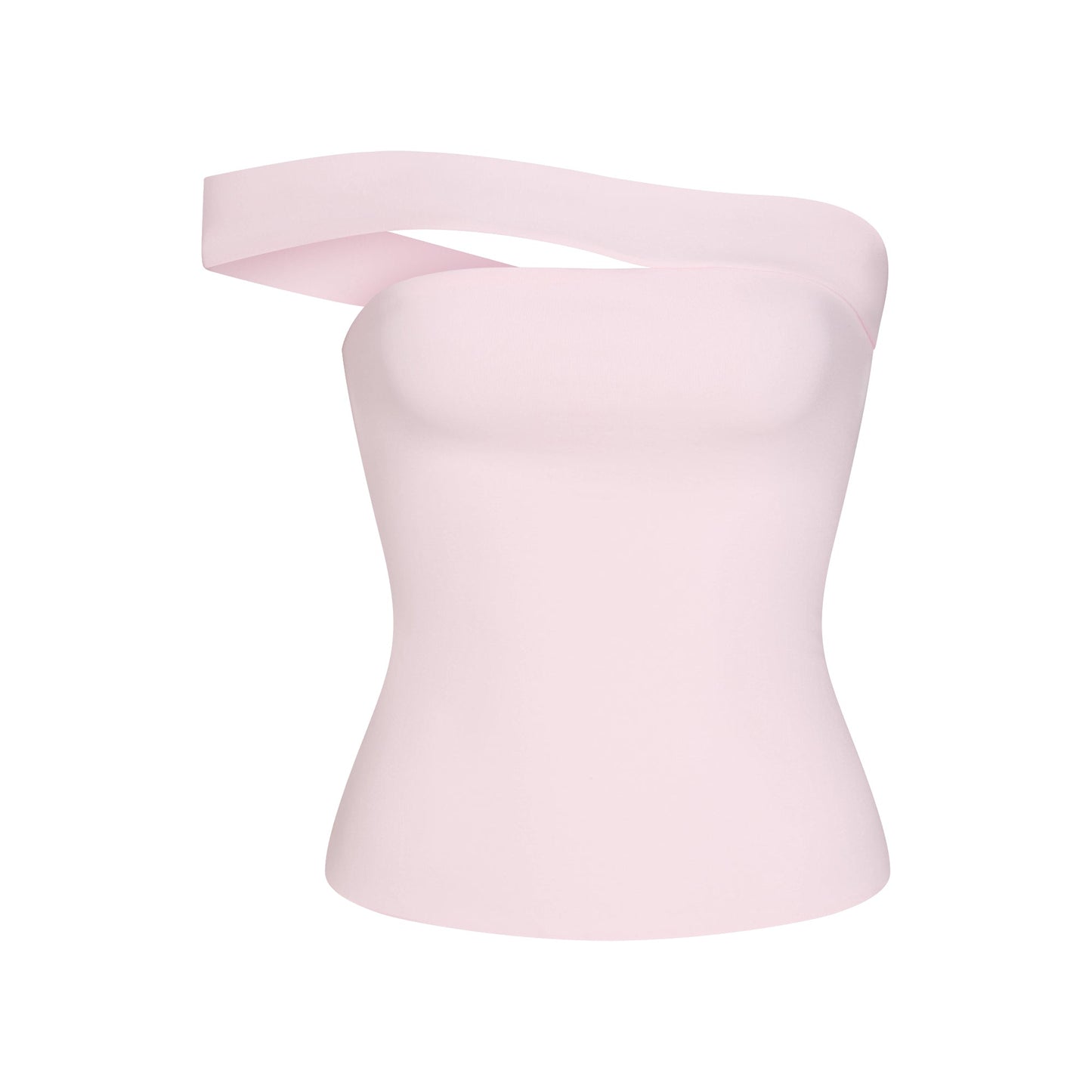 COTTON JERSEY ASYMMETRICAL TOP | CHERRY BLOSSOM
