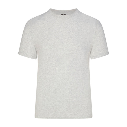 SKIMS COTTON MENS CLASSIC T-SHIRT | LIGHT HEATHER GREY