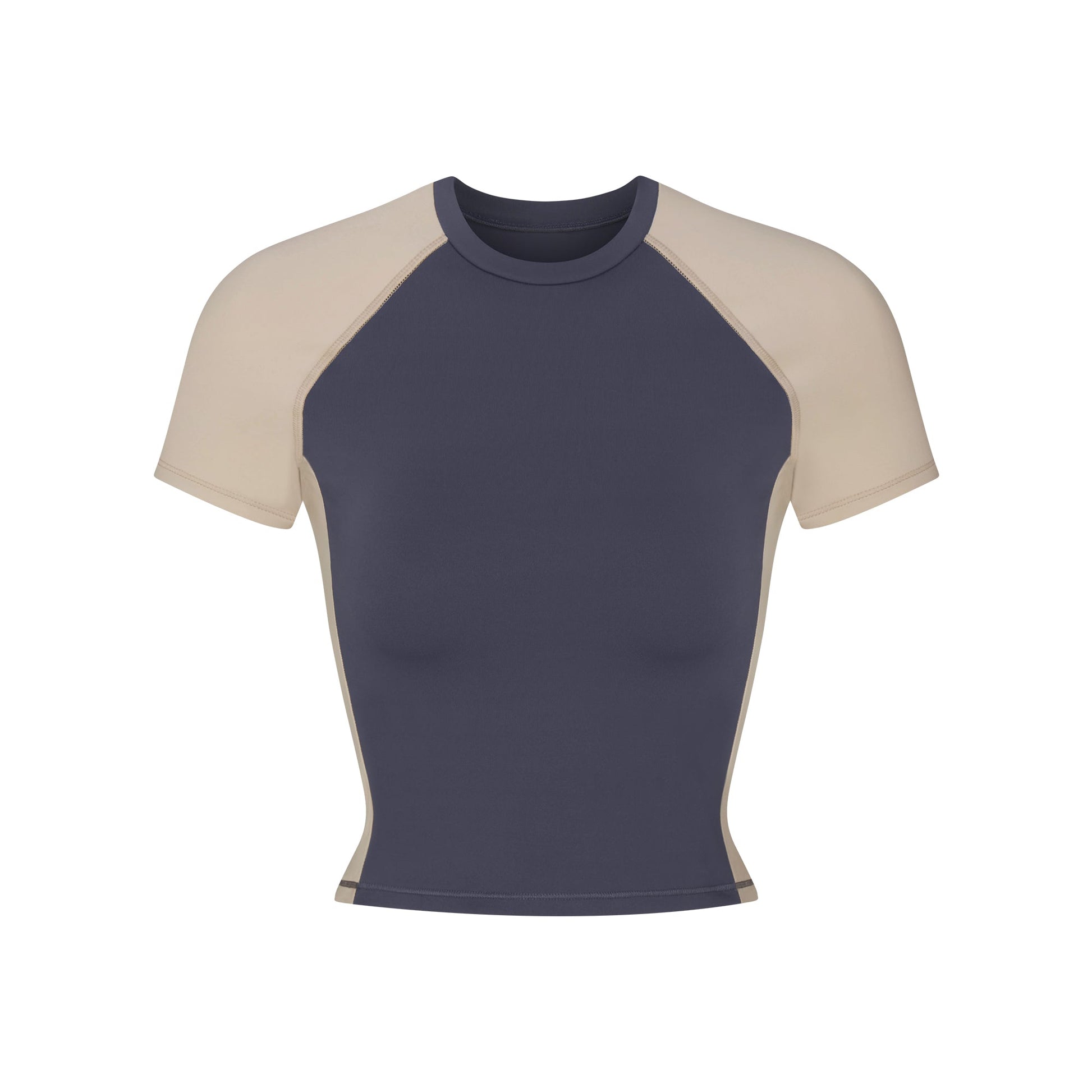 NikeSKIMS MATTE SHINE MIX CROPPED BABY TEE | DEEP ROYAL AND STONE