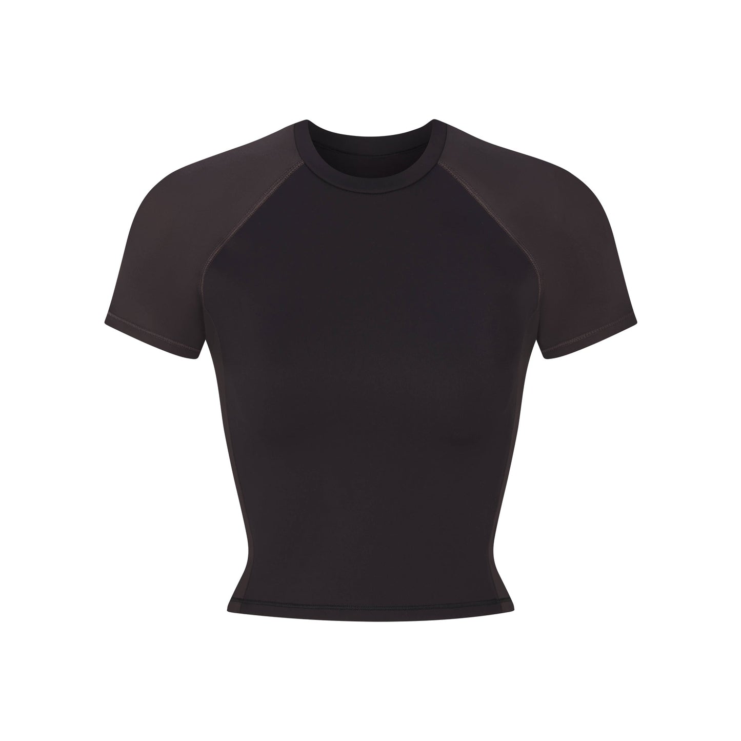 NikeSKIMS MATTE SHINE MIX CROPPED BABY TEE | OBSIDIAN AND IGNEOUS