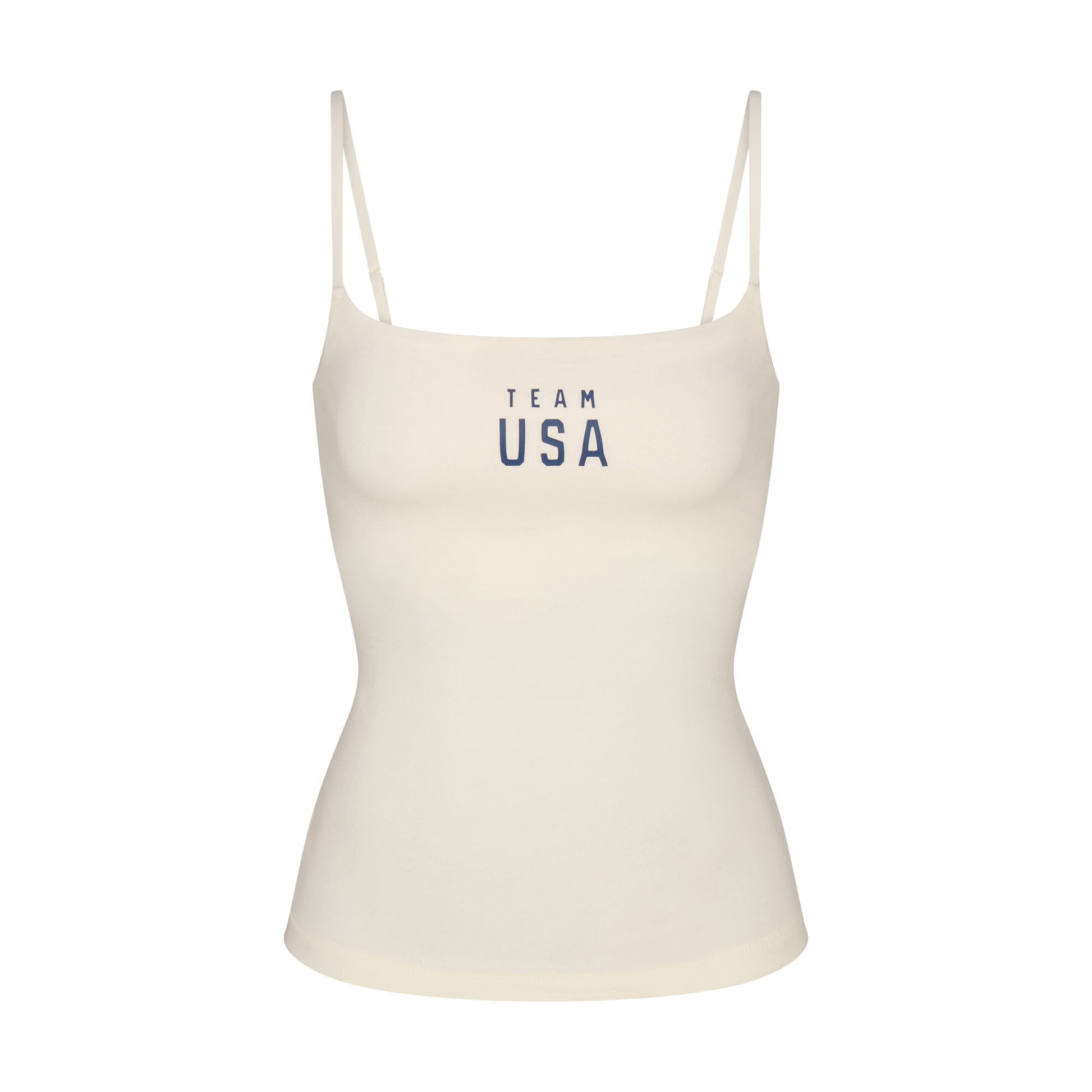 SKIMS FOR TEAM USA COTTON JERSEY OLYMPIC CAMI | ECRU