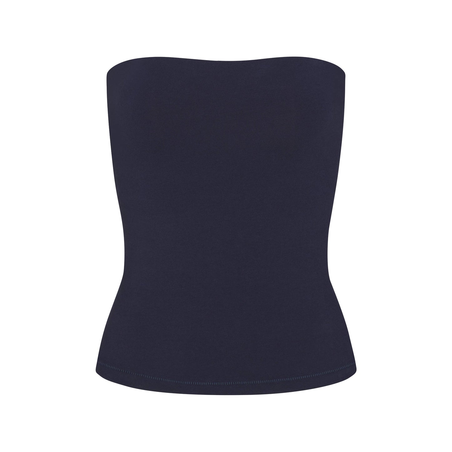 COTTON JERSEY TUBE TOP | NAVY