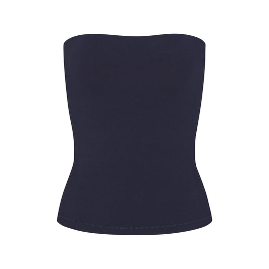 COTTON JERSEY TUBE TOP | NAVY