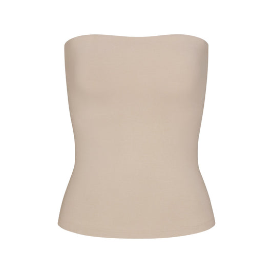 COTTON JERSEY TUBE TOP | STONE
