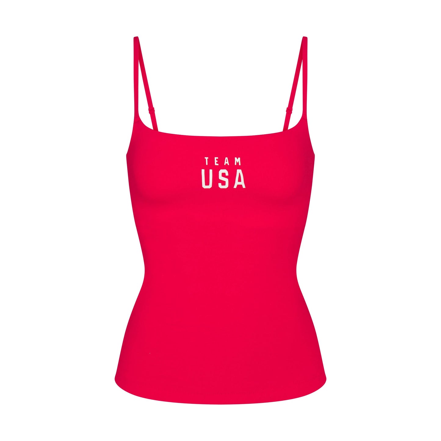 SKIMS FOR TEAM USA COTTON JERSEY PARALYMPIC CAMI | RED