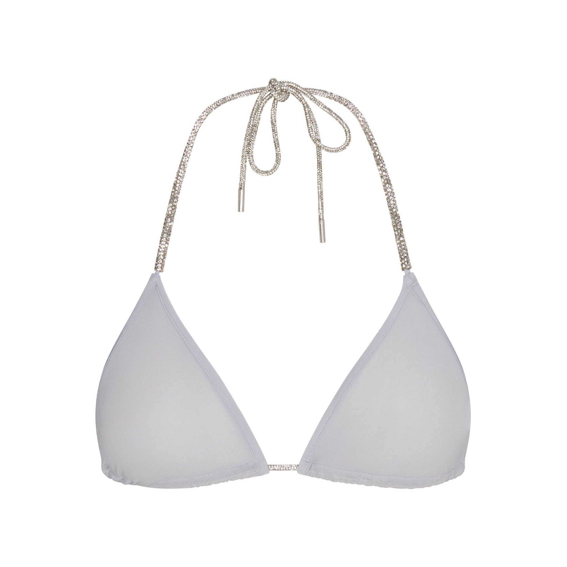 RHINESTONE KNIT TRIANGLE BRALETTE | ZEN BLUE