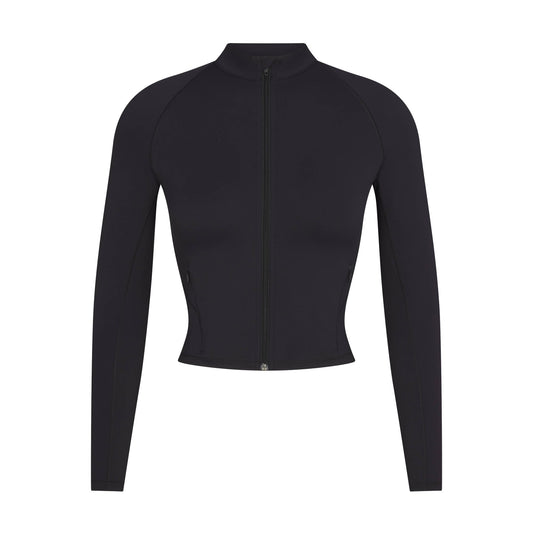 NikeSKIMS MATTE MOCK NECK FULL ZIP JACKET | OBSIDIAN