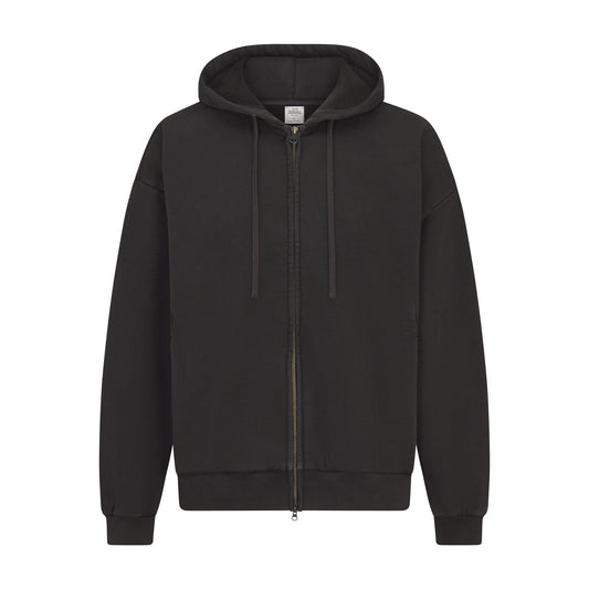 HEAVYWEIGHT FLEECE ZIP UP HOODIE | WASHED ONYX
